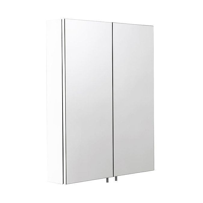 Croydex Dawley White Steel Double Door Mirror Cabinet with FlexiFix - WC930222  Profile Large Image
