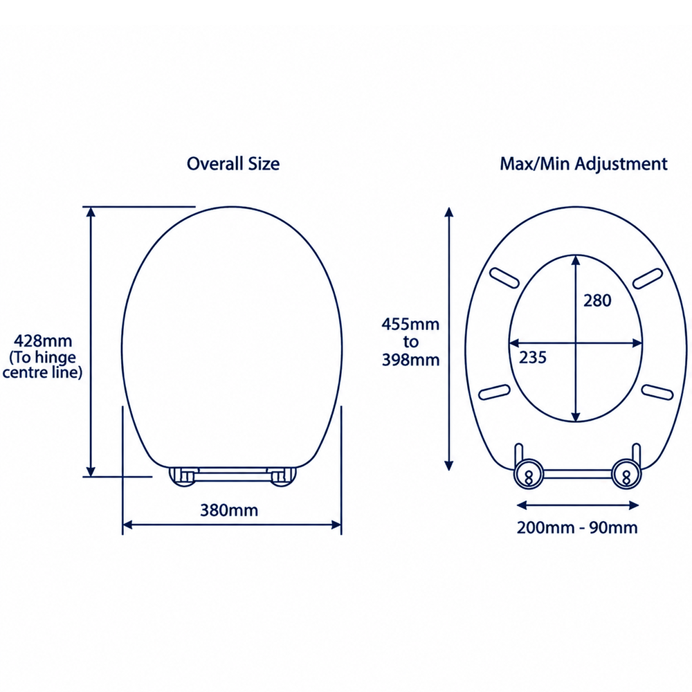 Croydex Eldon Soft Close Quick Release Toilet Seat