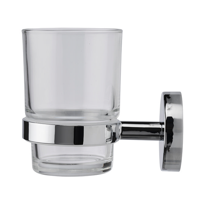 Croydex Epsom Flexi-Fix Tumbler & Chrome Holder