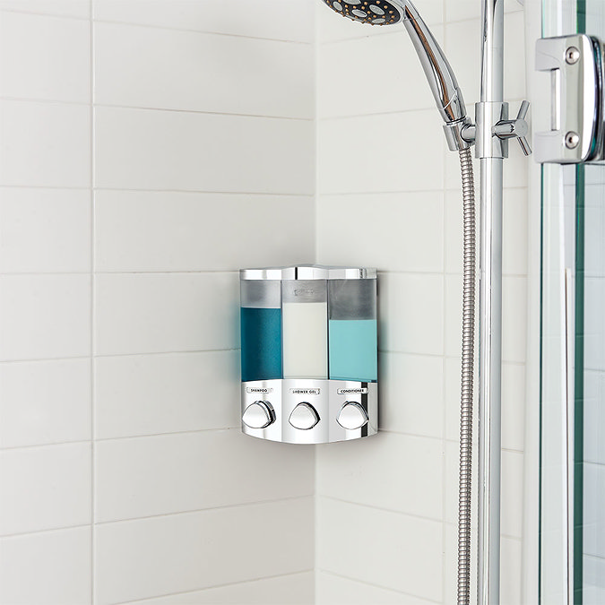 Croydex Euro Soap Dispenser Trio - Chrome - PA661041  Profile Large Image