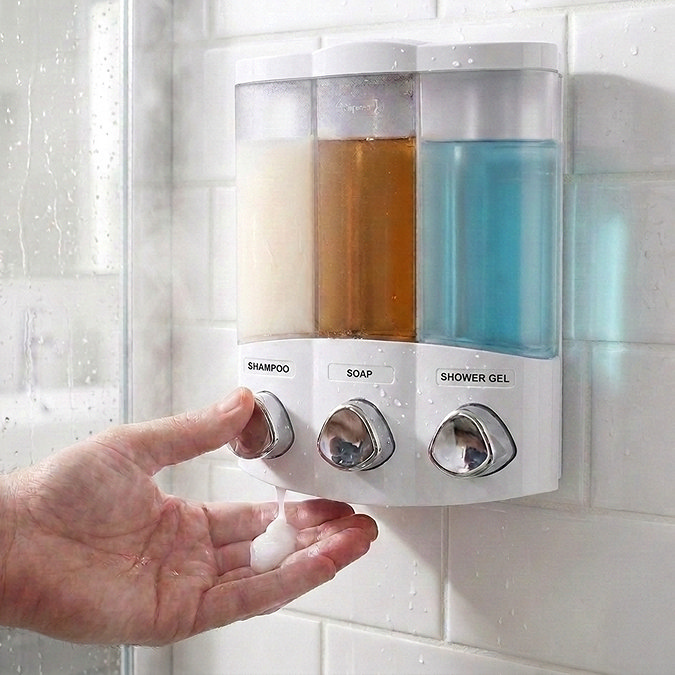 Croydex Euro Soap Dispenser Trio - White