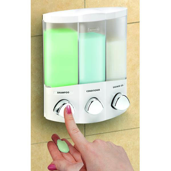 Croydex Euro Soap Dispenser Trio - White - PA660722  Profile Large Image