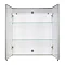 Croydex Finchley Stainless Steel Double Door Mirror Cabinet with FlexiFix - WC940205 Profile Large