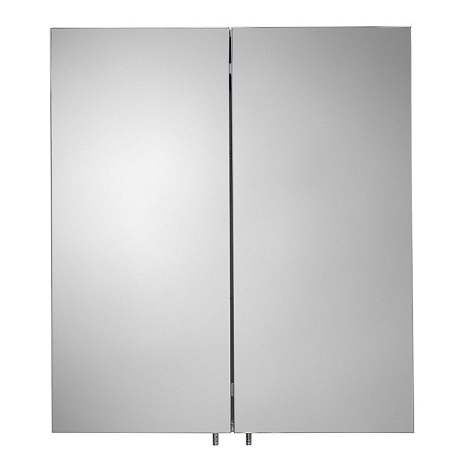 Croydex Finchley Stainless Steel Double Door Mirror Cabinet with FlexiFix - WC940205  Feature Large 
