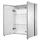 Croydex Finchley Stainless Steel Double Door Mirror Cabinet with FlexiFix - WC940205  Standard Large