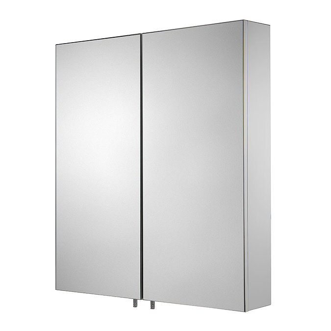 Croydex Finchley Stainless Steel Double Door Mirror Cabinet with FlexiFix - WC940205  In Bathroom La