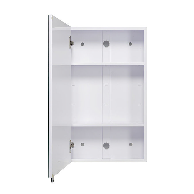 Croydex Finchley Stainless Steel Single Door Mirror Cabinet with FlexiFix - WC940005  Profile Large 