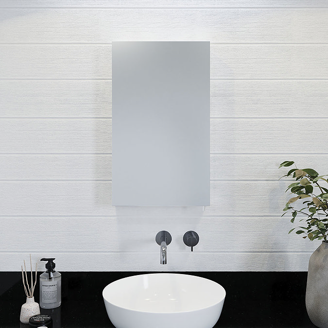 Croydex Finchley Stainless Steel Single Door Mirror Cabinet with FlexiFix - WC940005 Large Image
