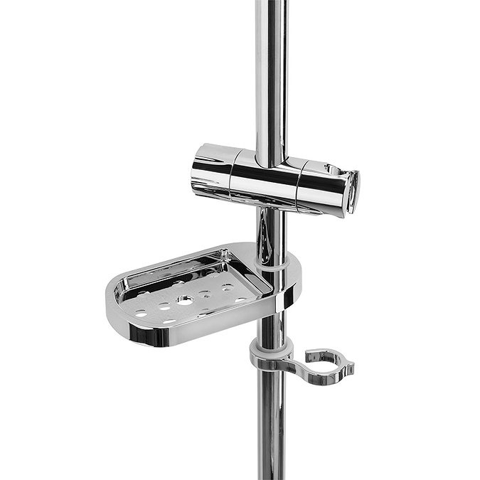 Croydex Flexi-Fit Bath Shower Riser Rail - Chrome - AM158241  Profile Large Image