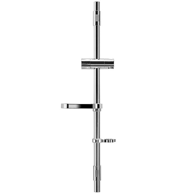 Croydex Flexi-Fit Bath Shower Riser Rail - Chrome - AM158241  Standard Large Image