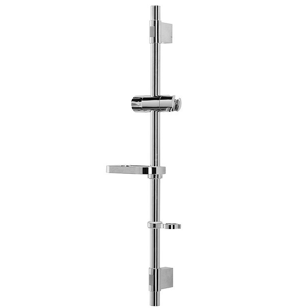 Croydex FlexiFit Bath Shower Riser Rail Chrome at Victorian Plumbing UK