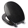 Croydex Flexi-Fix Black Quartz Effect Anti-Bacterial Toilet Seat - WL601821H  In Bathroom Large Imag