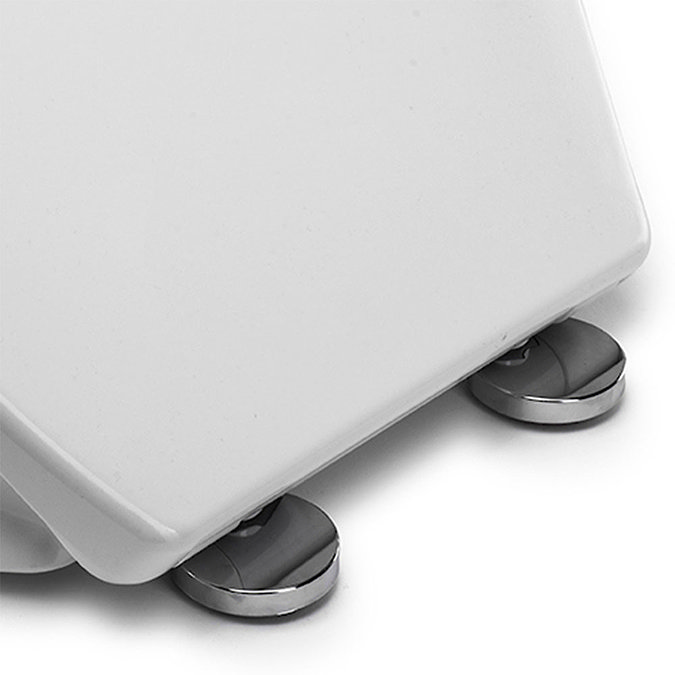 Croydex Flexi-Fix Constance White Anti-Bacterial Toilet Seat with Soft Close and Quick Release - WL601722H Feature Large Image