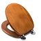 Croydex Flexi-Fix Davos Antique Effect Solid Pine Anti-Bacterial Toilet Seat - WL602250H  Feature La