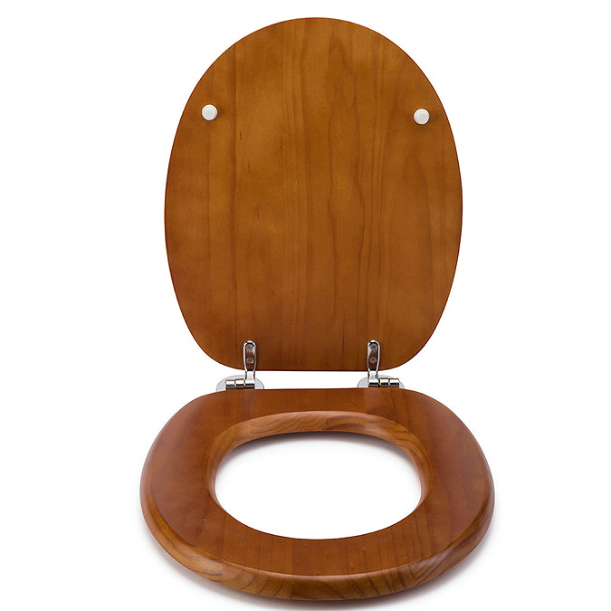 Croydex Flexi-Fix Davos Antique Effect Solid Pine Anti-Bacterial Toilet Seat - WL602250H  additional