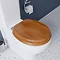 Croydex Flexi-Fix Davos Antique Effect Solid Pine Anti-Bacterial Toilet Seat - WL602250H Large Image