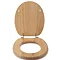 Croydex Flexi-Fix Davos Blonded Effect Solid Pine Anti-Bacterial Toilet Seat - WL602272H  In Bathroo
