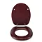 Croydex Flexi-Fix Davos Mahogany Effect Solid Pine Anti-Bacterial Toilet Seat - WL602252H  Standard 