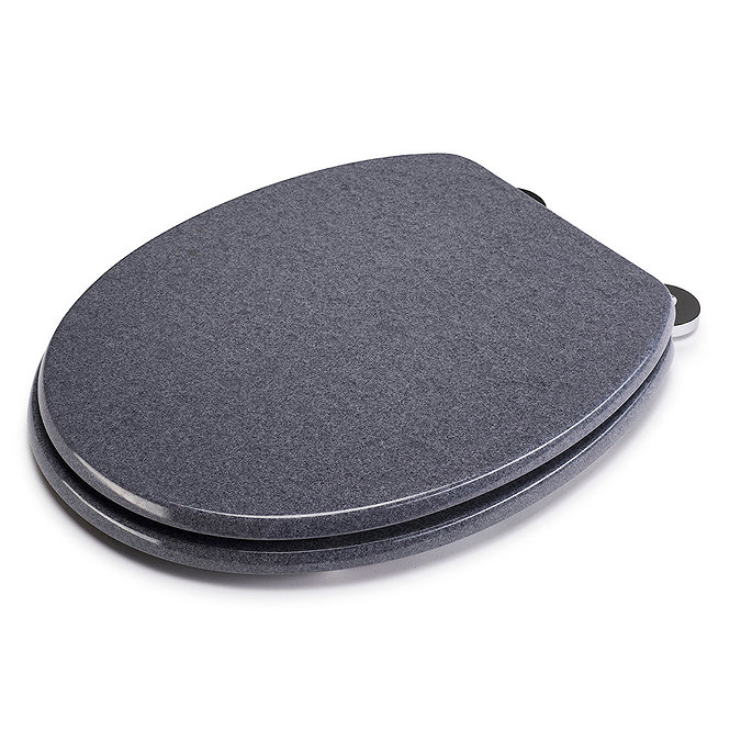 Croydex Flexi-Fix Dove Granite Effect Anti-Bacterial Toilet Seat - WL601931H  Feature Large Image