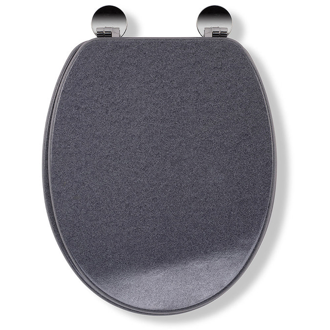 Croydex Flexi-Fix Dove Granite Effect Anti-Bacterial Toilet Seat - WL601931H  Standard Large Image