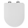 Croydex Flexi-Fix Eyre D-Shape White Anti-Bacterial Toilet Seat with Soft Close and Quick Release - WL601522H  Profile Large Image