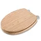 Croydex Flexi-Fix Geneva Oak Effect Anti-Bacterial Toilet Seat - WL602176H  Standard Large Image