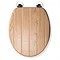 Croydex Flexi-Fix Geneva Oak Effect Anti-Bacterial Toilet Seat - WL602176H  additional Large Image