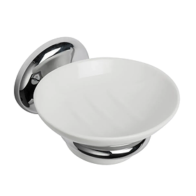Croydex Flexi-Fix Grosvenor Chrome Soap Dish & Holder