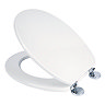 Croydex Flexi-Fix Kielder White Anti-Bacterial Toilet Seat