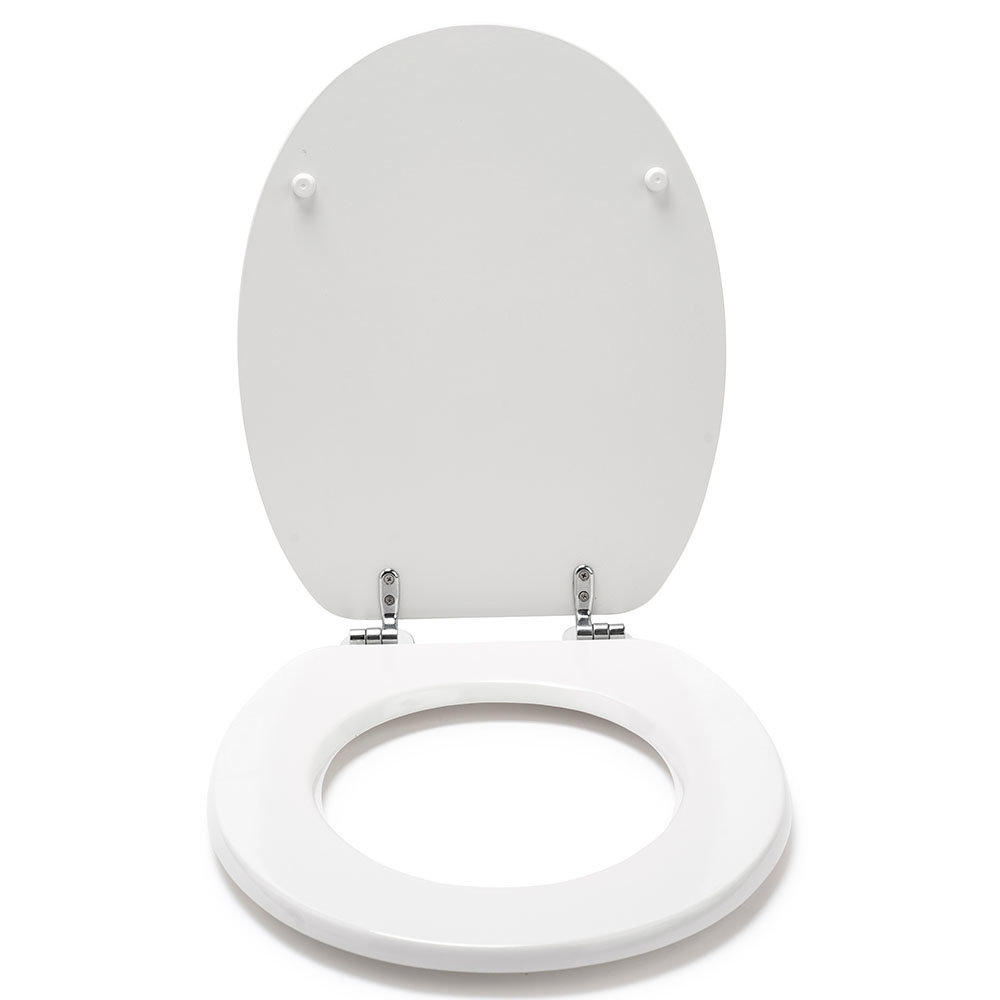Croydex Flexi-Fix Kielder White Anti-Bacterial Toilet Seat - WL600822H  Feature Large Image