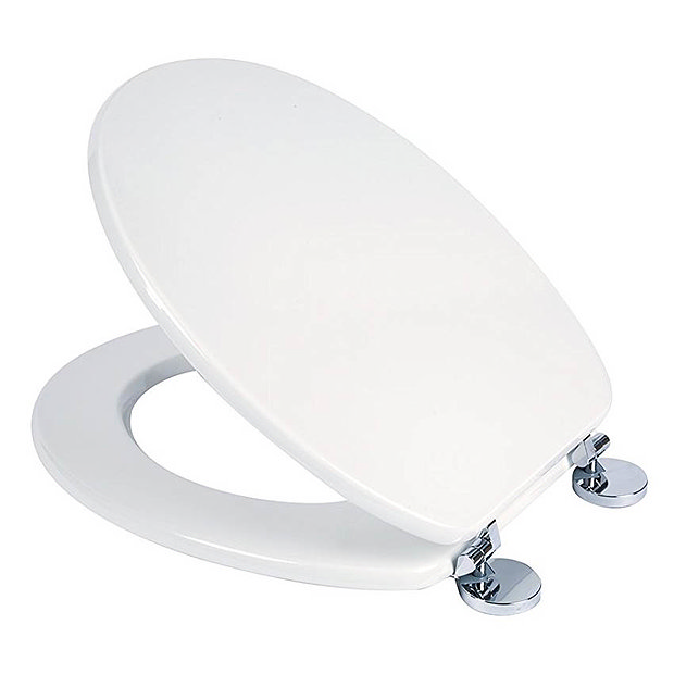 Croydex FlexiFix Kielder White AntiBacterial Toilet Seat