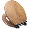 Croydex Flexi-Fix Ontario Teak Effect Anti-Bacterial Toilet Seat with Soft Close and Quick Release -