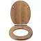Croydex Flexi-Fix Ontario Teak Effect Anti-Bacterial Toilet Seat with Soft Close and Quick Release -