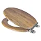 Croydex Flexi-Fix Ontario Teak Effect Anti-Bacterial Toilet Seat with Soft Close and Quick Release -