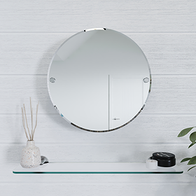 Croydex Metra Flexi Fix Round Tilt Mirror - Chrome