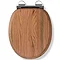 Croydex Flexi-Fix Rutland Solid Oak Anti-Bacterial Toilet Seat with Soft Close and Quick Release - W