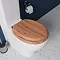 Croydex Flexi-Fix Rutland Solid Oak Anti-Bacterial Toilet Seat with Soft Close and Quick Release - W