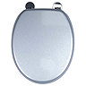 Croydex Flexi-Fix Silver Quartz Effect Anti-Bacterial Toilet Seat - WL601840H Profile Large Image