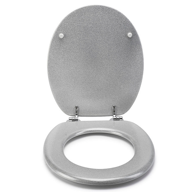 Croydex Flexi-Fix White Quartz Effect Anti-Bacterial Toilet Seat - WL601822H  Feature Large Image