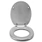 Croydex Flexi-Fix White Quartz Effect Anti-Bacterial Toilet Seat - WL601822H  Feature Large Image