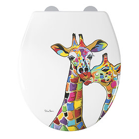 Croydex Francie & Josie Flexi-Fix Toilet Seat by Steven Brown Art - WL604122 Large Image