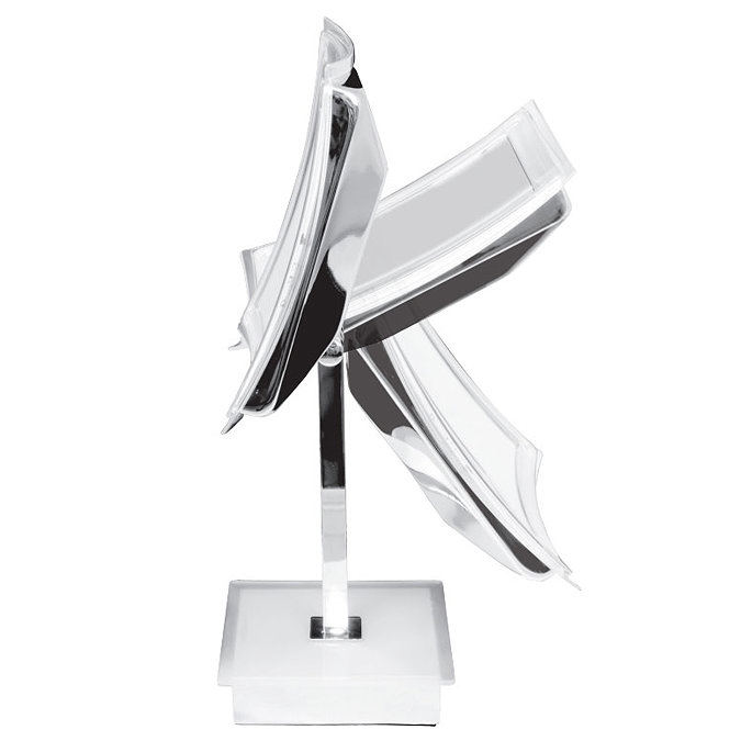 Croydex - Free Standing Curved Square Illuminated Vanity Mirror - Chrome - MM701000 Profile Large Image