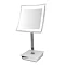 Croydex - Free Standing Curved Square Illuminated Vanity Mirror - Chrome - MM701000 Large Image