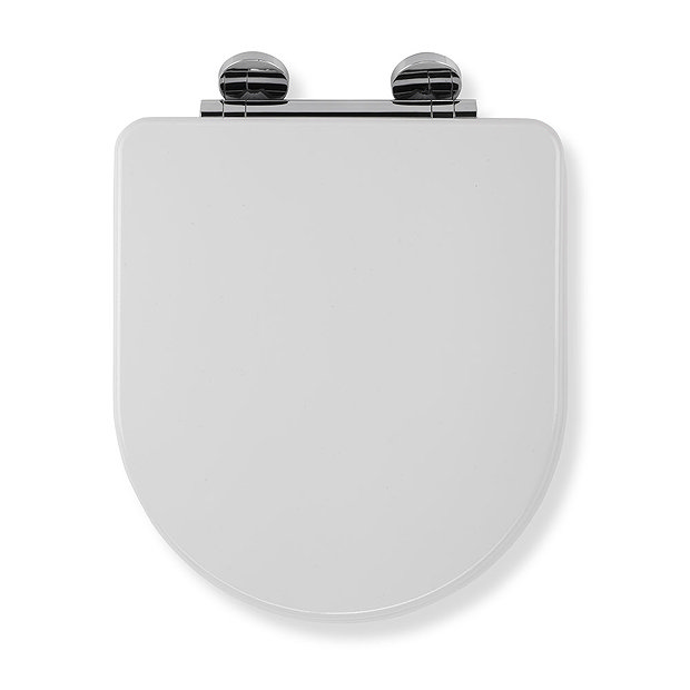 Croydex Garda DShape White FlexiFix Toilet Seat with Soft Close and