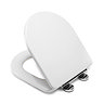 Croydex Garda D-Shape White Flexi-Fix Toilet Seat with Soft Close and Quick Release