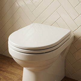 Croydex Garda D-Shape White Flexi-Fix Toilet Seat with Soft Close and Quick Release