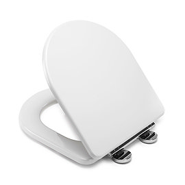 Croydex Garda D-Shape White Flexi-Fix Toilet Seat with Soft Close and Quick Release - WL600922H Larg