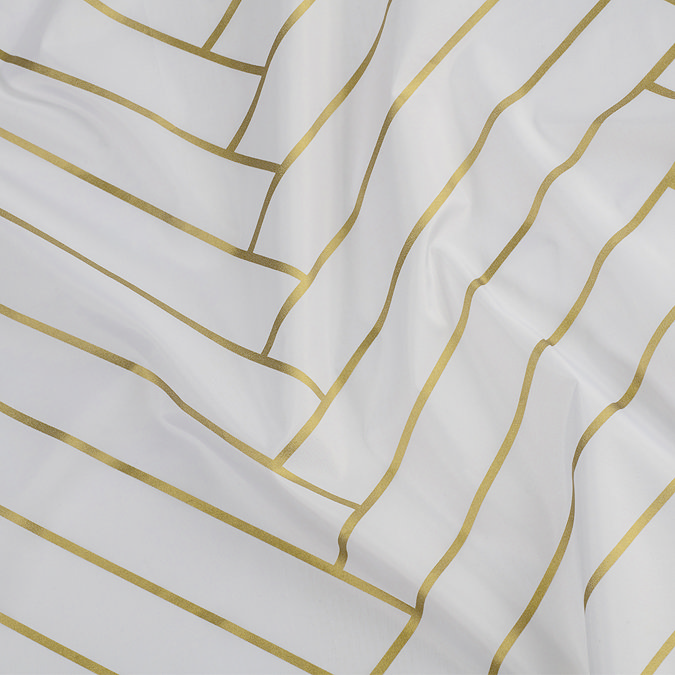 Croydex Gold and White Art Deco Shower Curtain - AF673003H