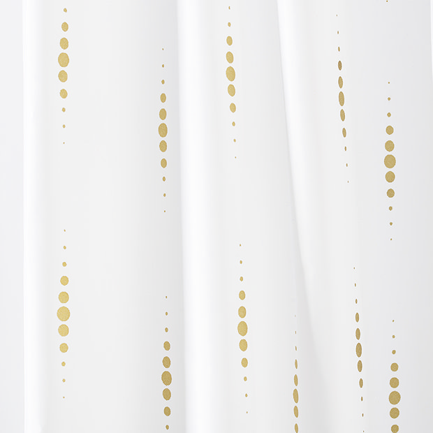 Croydex Gold Dotty Textile Shower Curtain W1800 x H1800mm