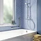 Croydex Grab N Grip L-Shaped 480mm Rail Grab Bar - Chrome - AP531041 additional Large Image